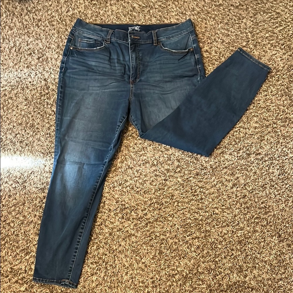 Terra & Sky Blue Skinny Jeans with Stretch Fabric